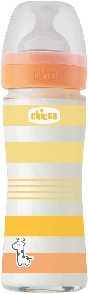 CHICCO Fles Babyglas Welzijn Siliconen 240 Ml Uni