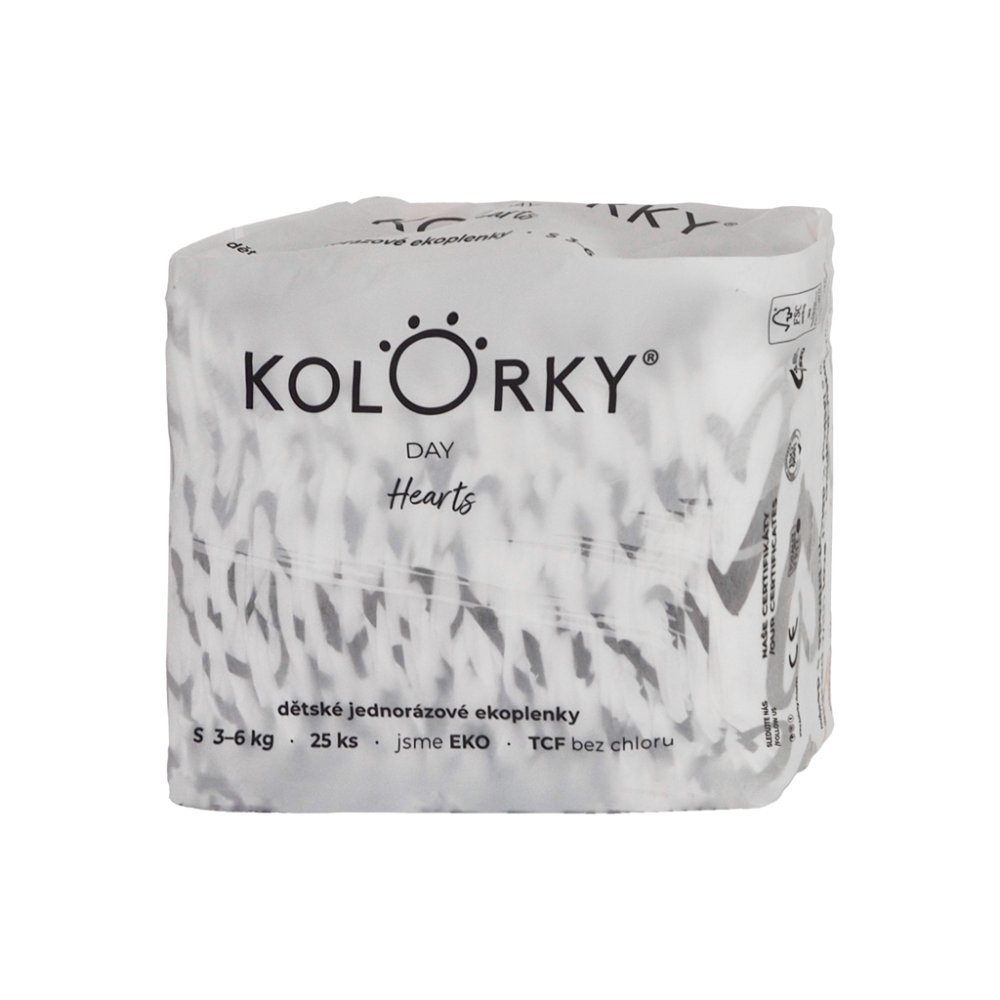 KOLORKY DAY Couches jetables eco, coeur S (3-6 kg) 25 pcs – Image 3