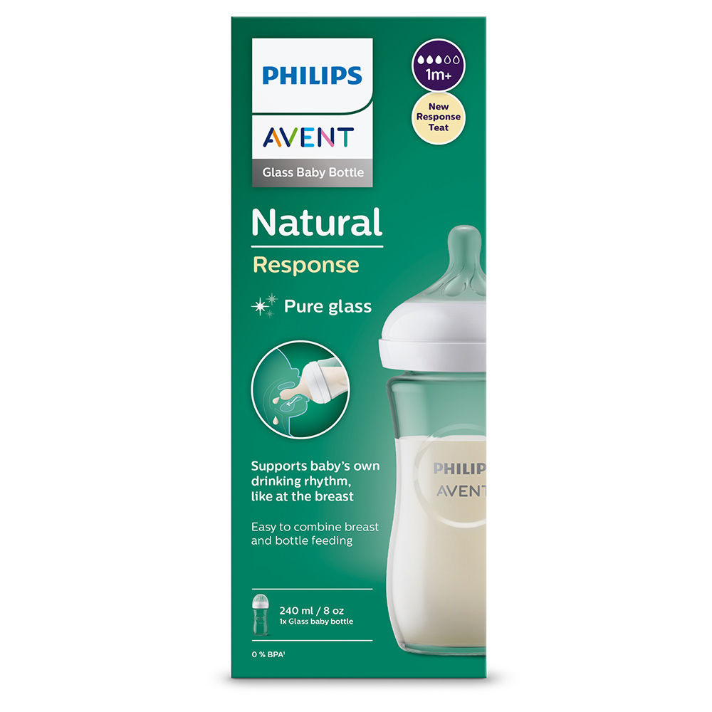 Philips AVENT Láhev Natural Response Skleněná 240 Ml, 1m+