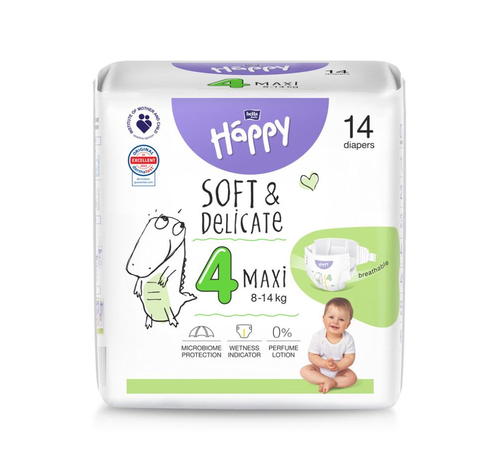 BELLA HAPPY Baby Maxi Scutece De Unică Folosință 8-14 Kg 14 Buc