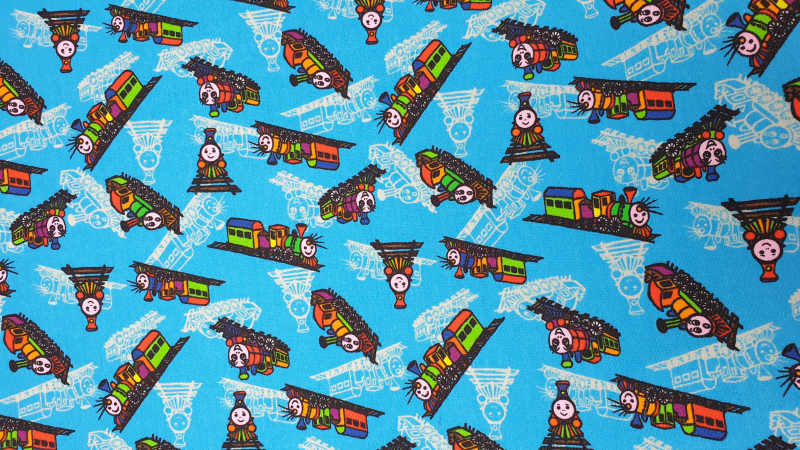 WANDA Children's slippers open toe blue train boy size S 17 - Image 6