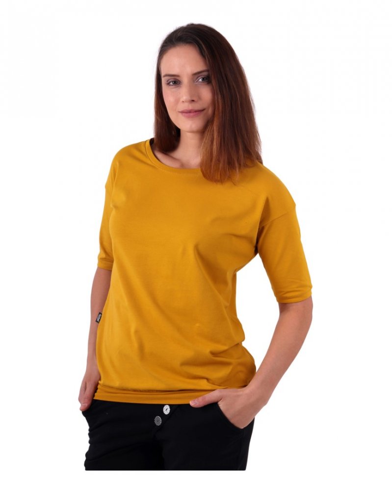 T-shirt oversize femme Darina, moutarde L/XL