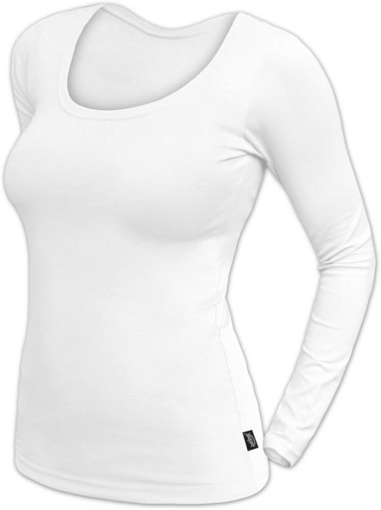 T-shirt femmes Brigita, manches longues, blanc S/M – Image 3