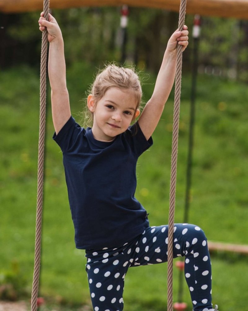 T-shirt per bambini, manica corta, blu scuro 128 - immagine 2