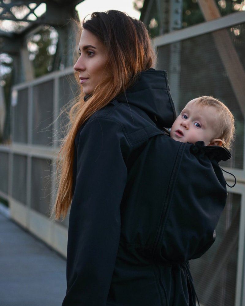 Veste de maternité et de portage Softshell Alice + Waist Jacket, noir L/XL