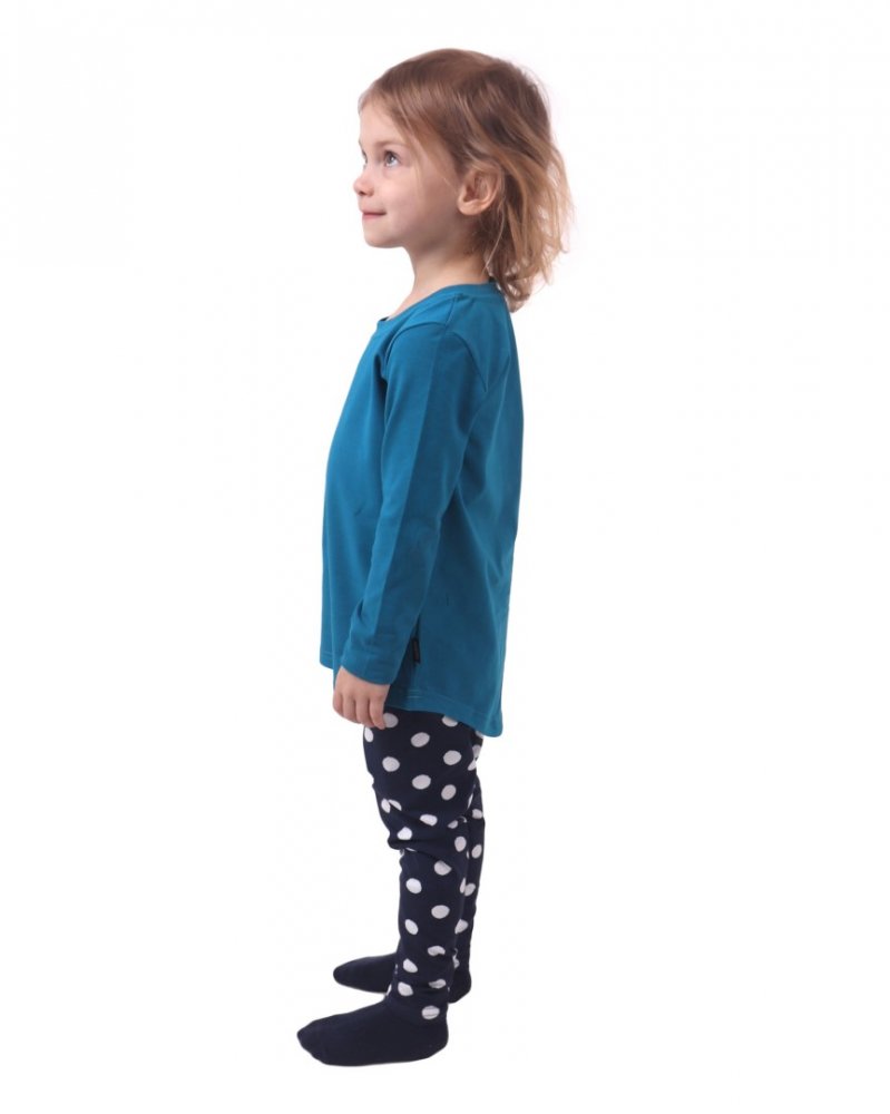 Leggings per bambini, blu a pois 128 - immagine 6