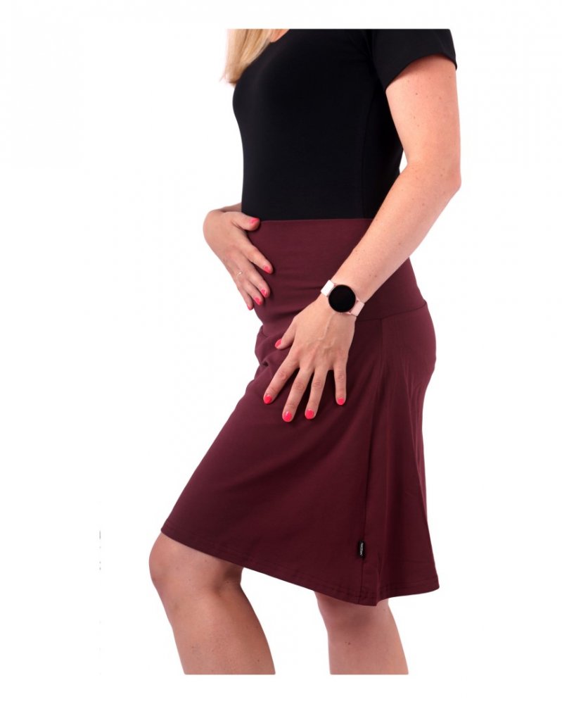 Jupe de grossesse Jolana, bordeaux M/L – Image 3