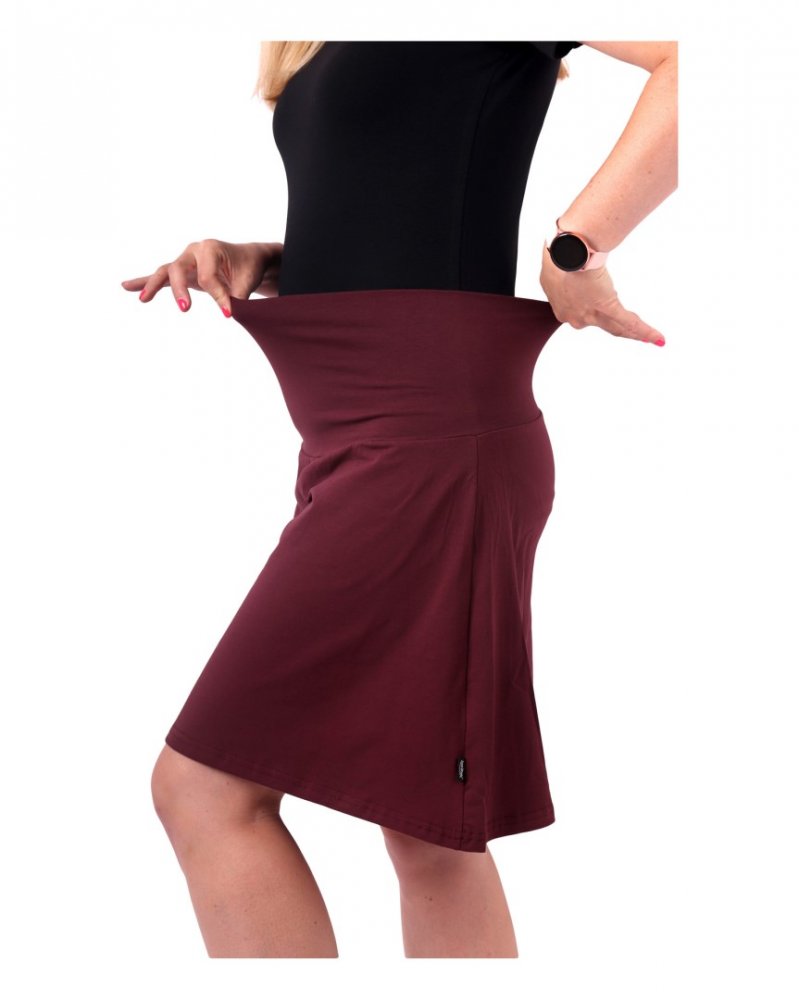 Jupe de grossesse Jolana, bordeaux M/L – Image 4