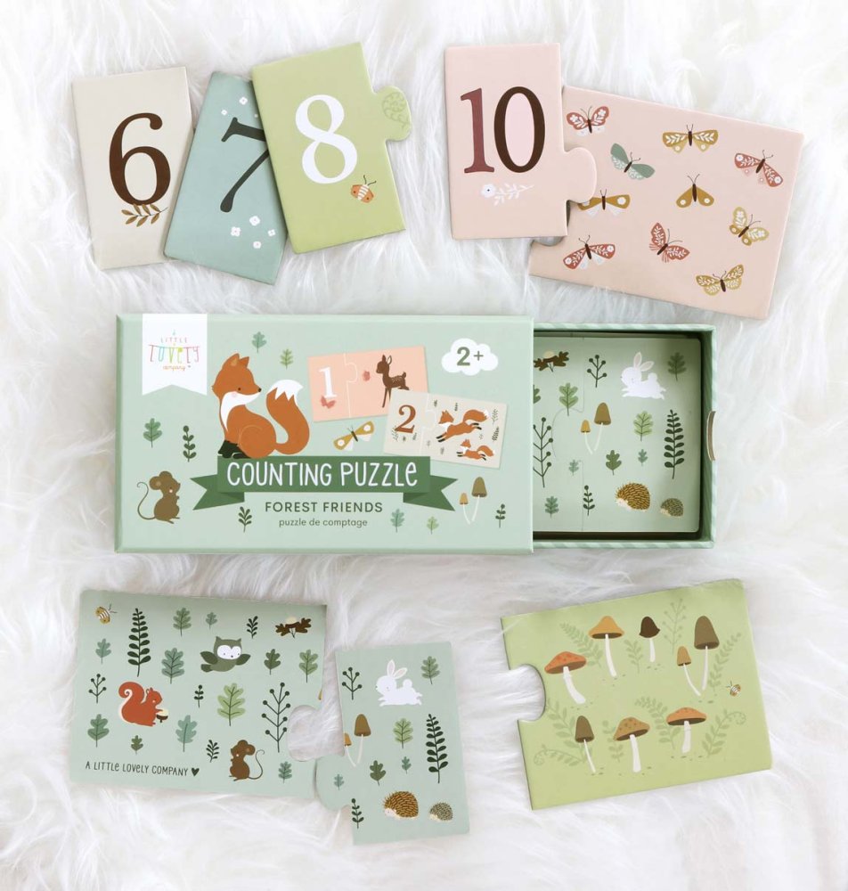 A Little Lovely Company - Puzzle da incastro - Imparare a contare con gli amici del bosco - immagine 6