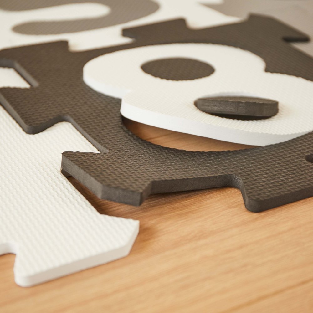 Bieco - Tappeto da gioco in schiuma con numeri - puzzle bianco e nero - 10 pezzi - immagine 6