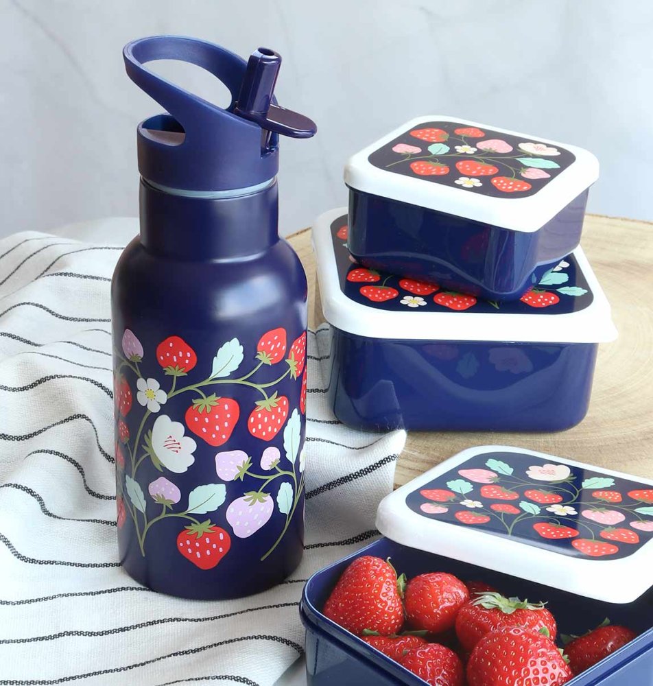 A Little Lovely Company - Borraccia in acciaio inox, 350 ml - Fragole - immagine 5