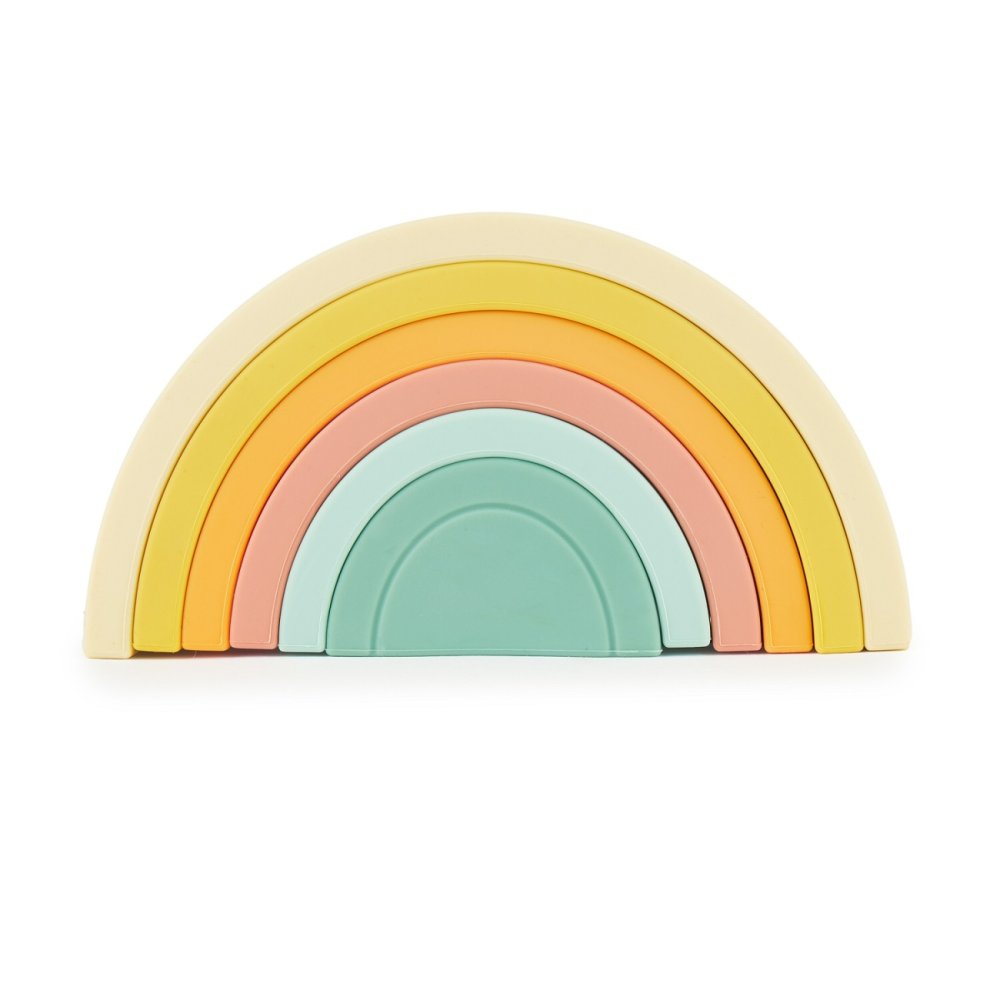 Bieco - Arcobaleno impilabile in silicone - Tropical Vibes