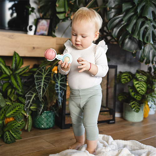 BABYONO Sonaglio con massaggiagengive Barbell 0m+ - immagine 3