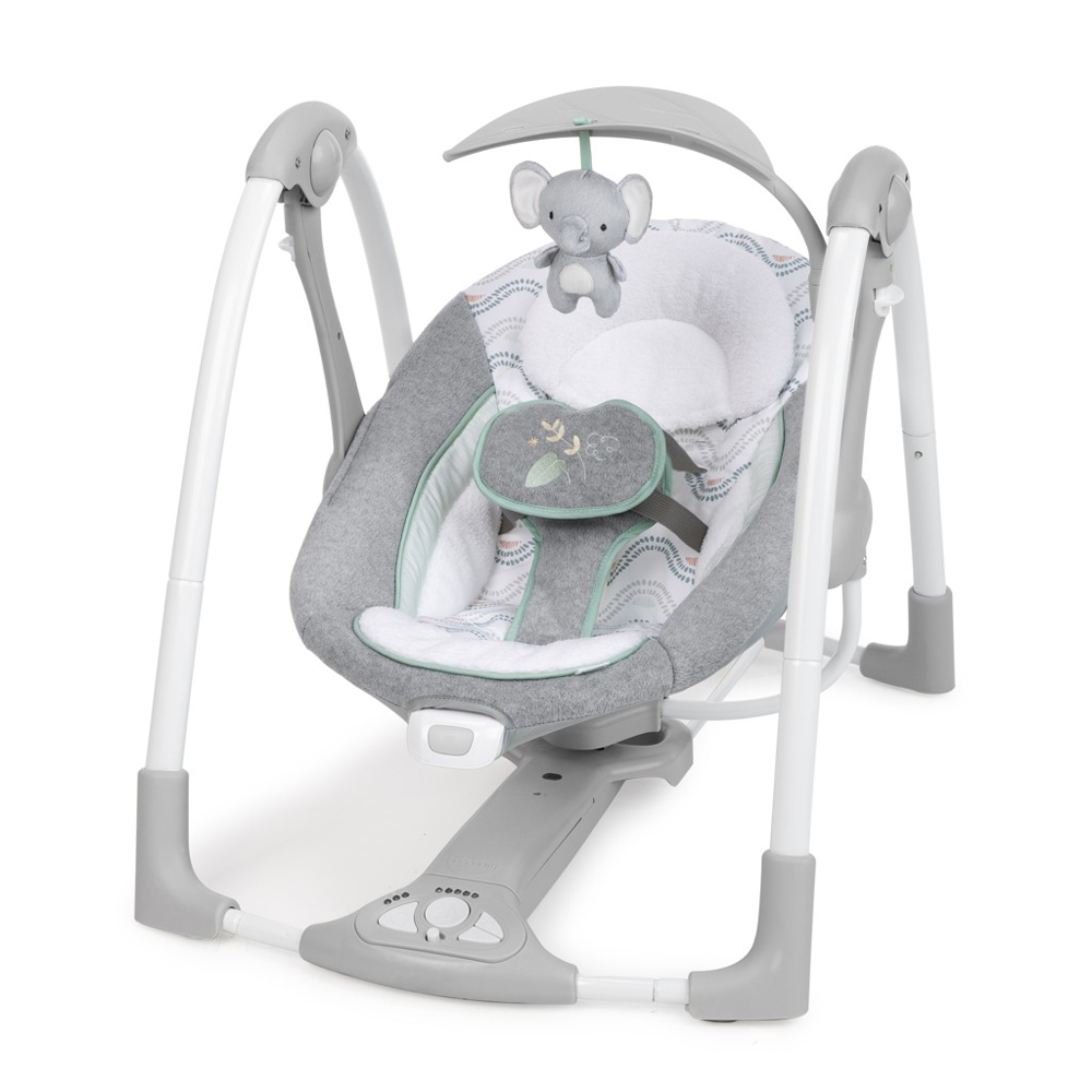 INGENUITY Huśtawka konwertowalna z adapterem wibrująca z melodią Swell™ 2w1, 0m+ do 9 kg
