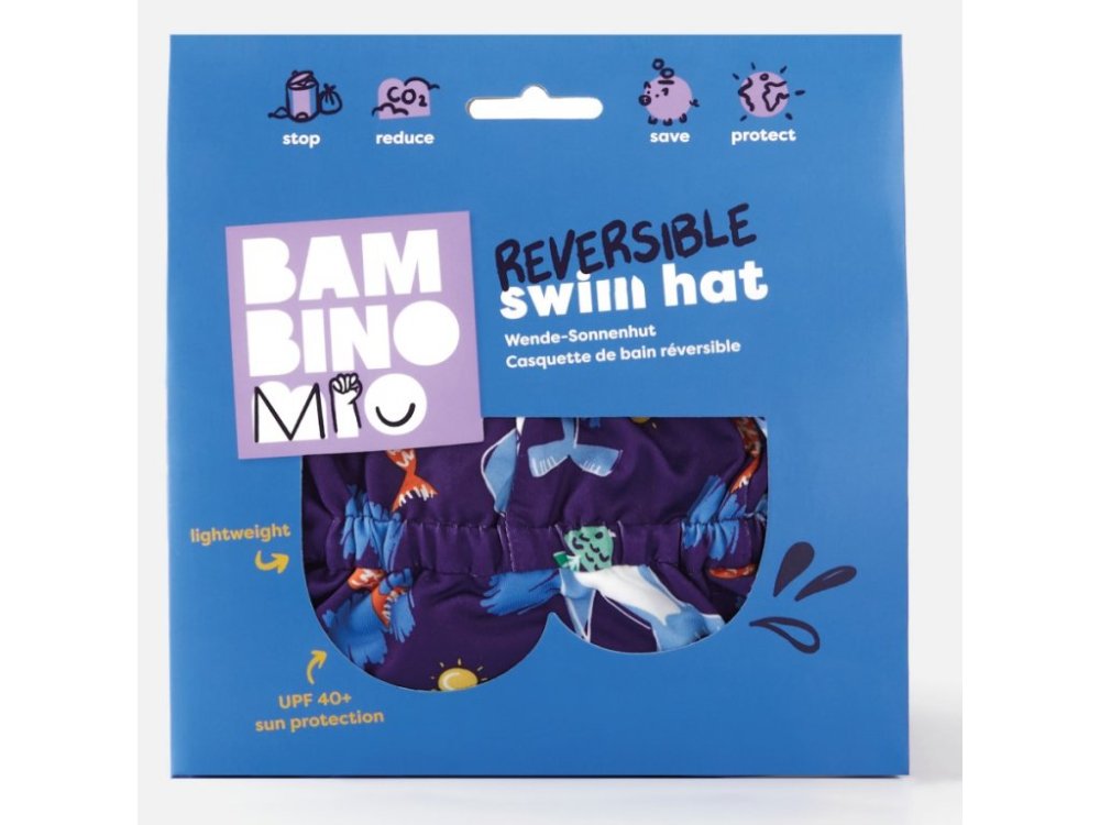 BAMBINO MIO Bonnet de bain pour enfants, UPF 40+, Sable, 44-52 cm -1-2 ans – Image 4