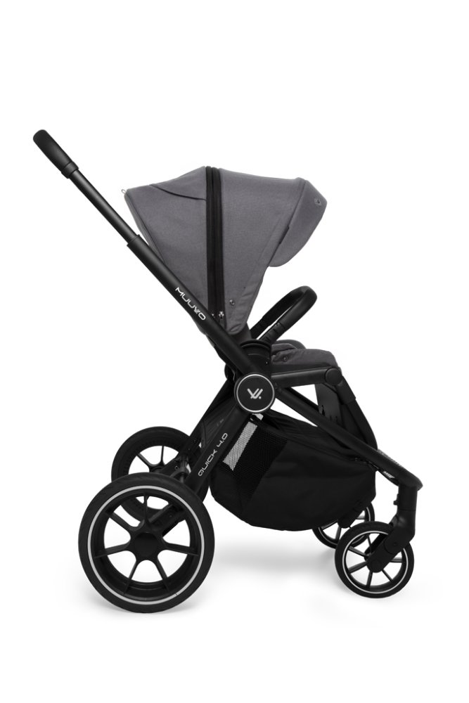 MUUVO SET Poussette 4en1 Quick 4.0 Iron graphite set + CYBEX Aton B2 i-Size + base – Image 4