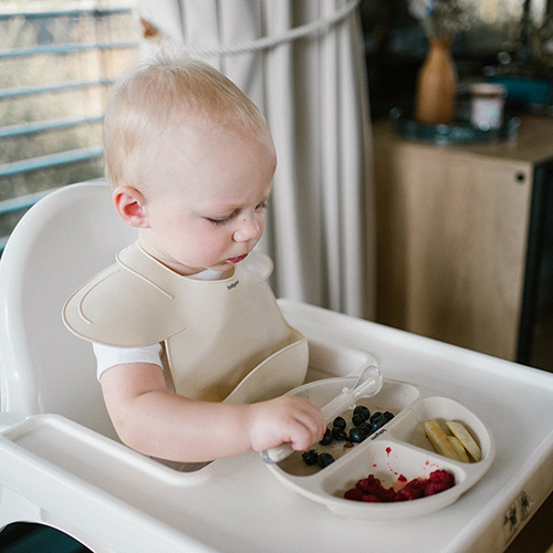 BABYONO Talerz silikonowy z przyssawką - beige 6m+ - obrazek 6