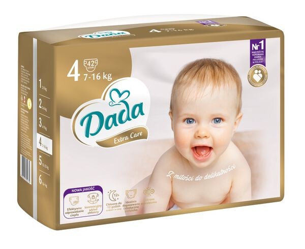 DADA Couches jetables Extra Care 4 (7-16 kg) 42 pièces