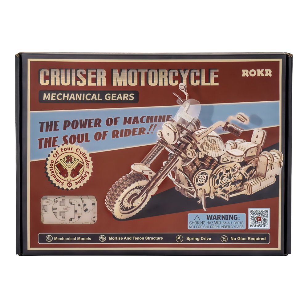 RoboTime 3D fa mechanikus modell motorkerékpár Cruiser - Image 6
