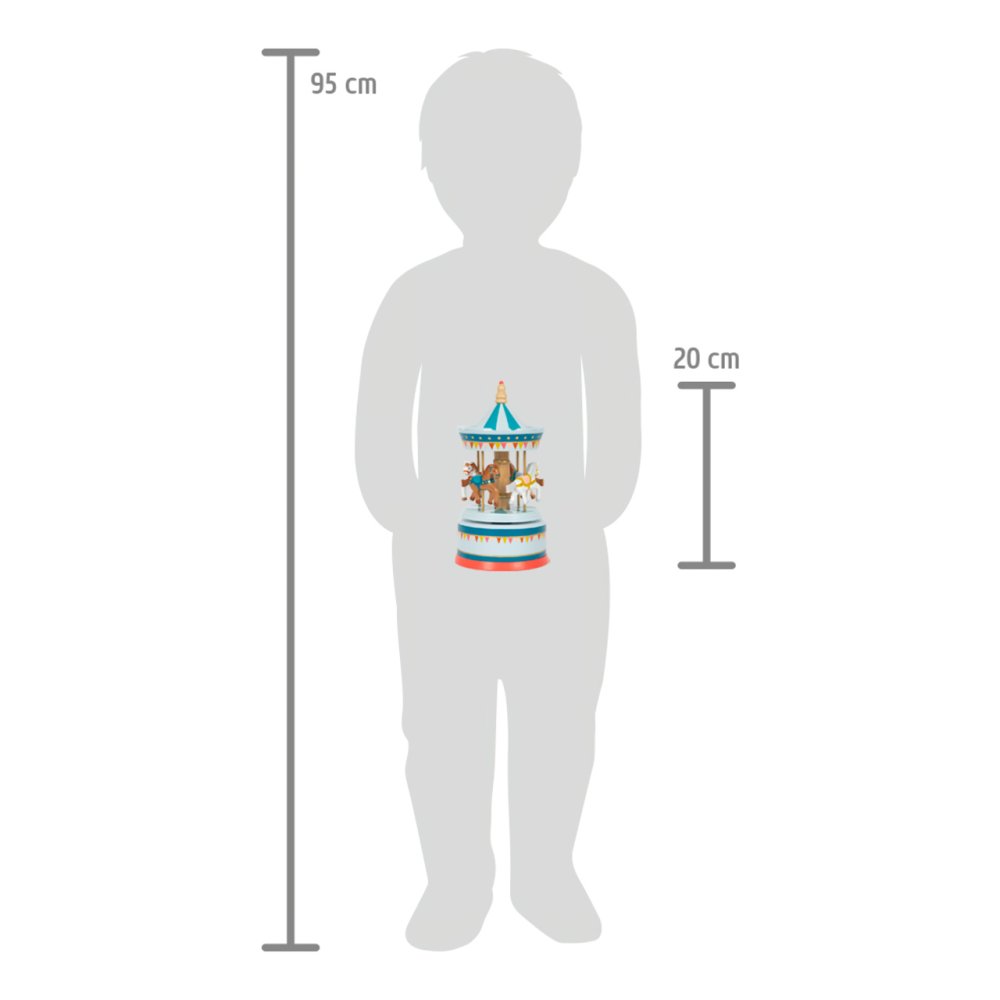 small foot Caja de Música Carrusel de Caballos Azul - Imagen 4