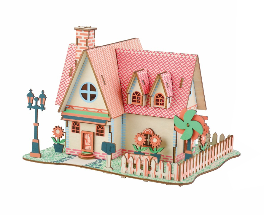 Woodcraft Fa 3D puzzle Virágos birtok