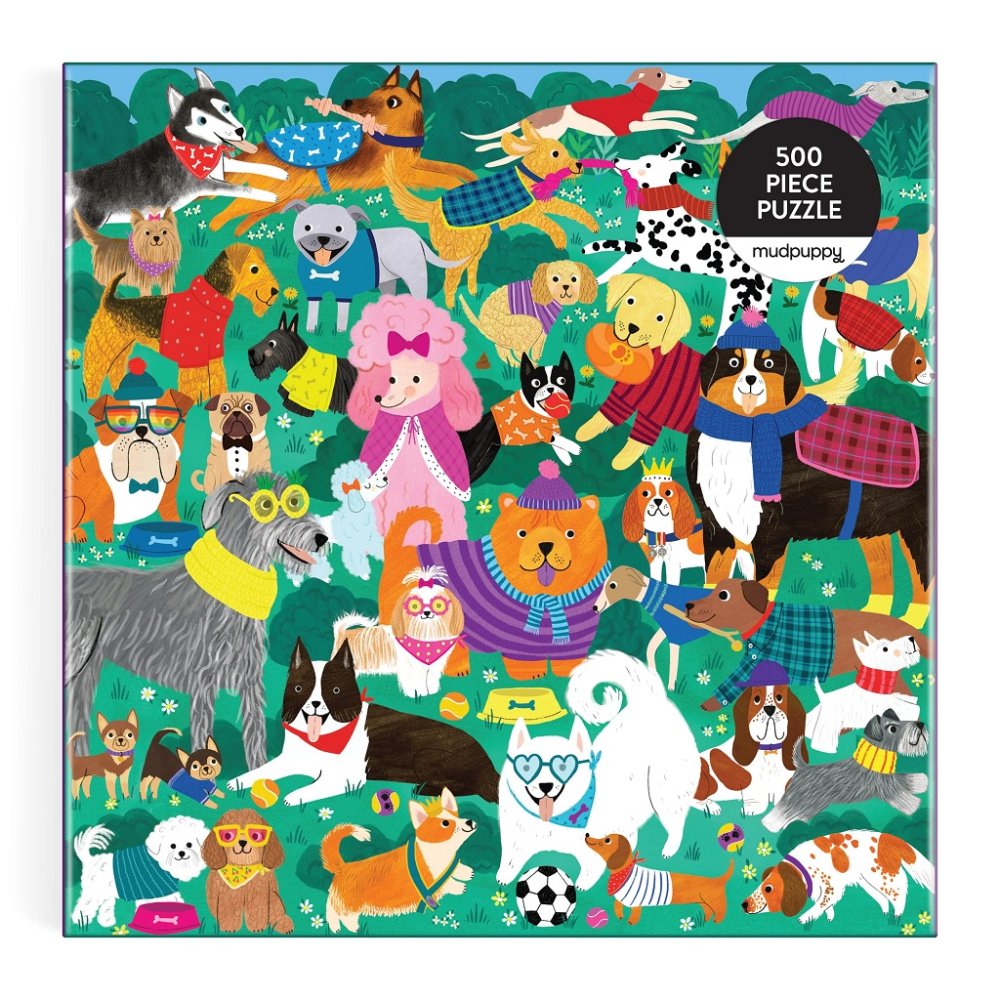 Mudpuppy Familienpuzzle Hundetag im Park 500 Teile – Bild 3
