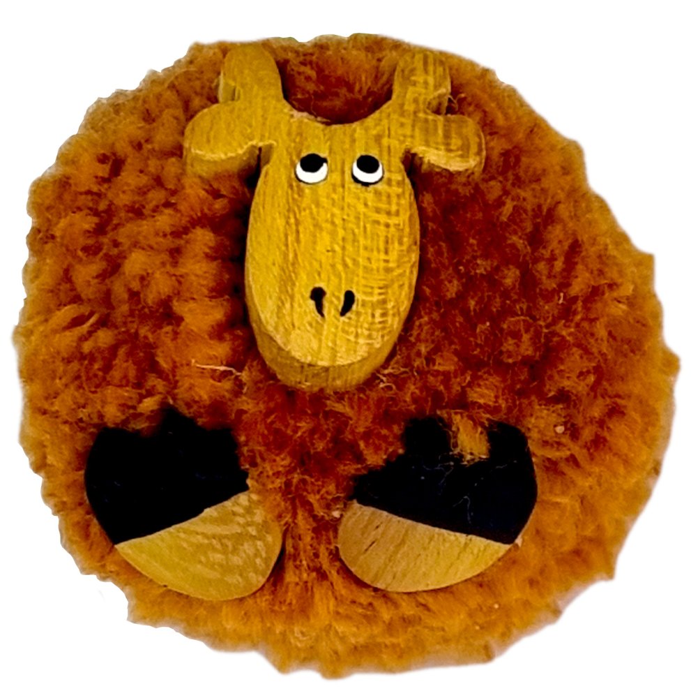 2Kids Toys Drewniany magnes duży pompon Żyrafa