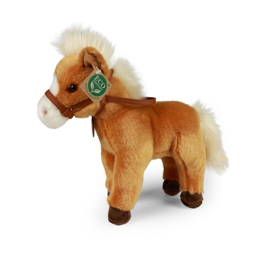 Rappa Cheval en peluche marron debout 30 cm ECO-FRIENDLY