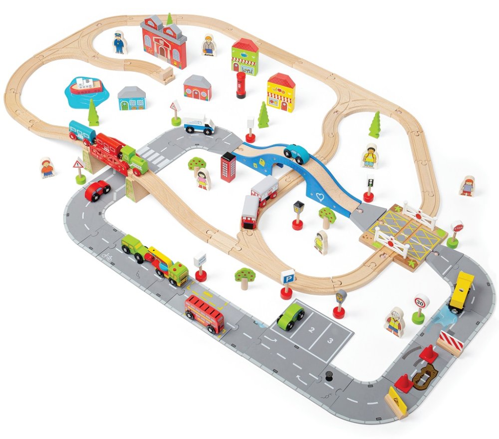 Circuito de Tren y Carretera Bigjigs Rail