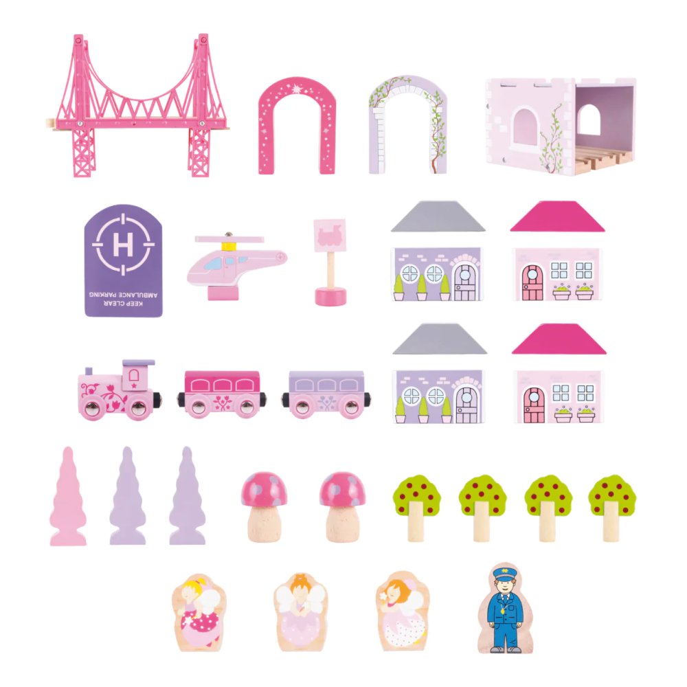 Bigjigs Rail Drewniana duża kolejka księżniczki - obrazek 4