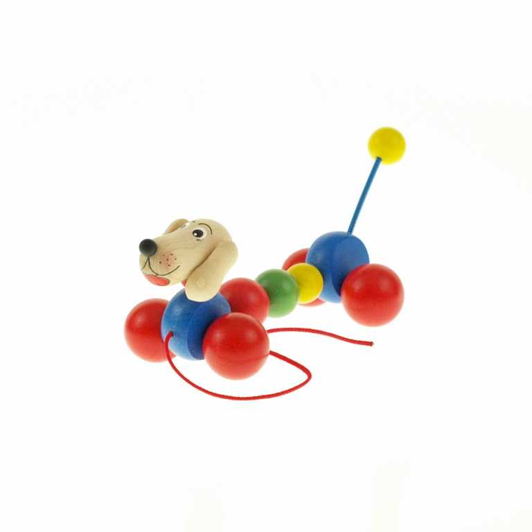 Hölzernes Ziehtier - Dackel