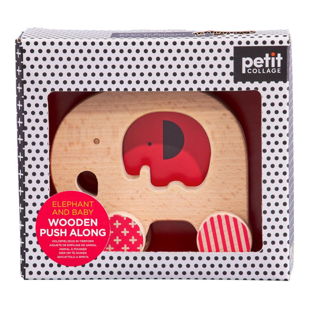 Petit Collage Słoń i słoniątko na kółkach - obrazek 3