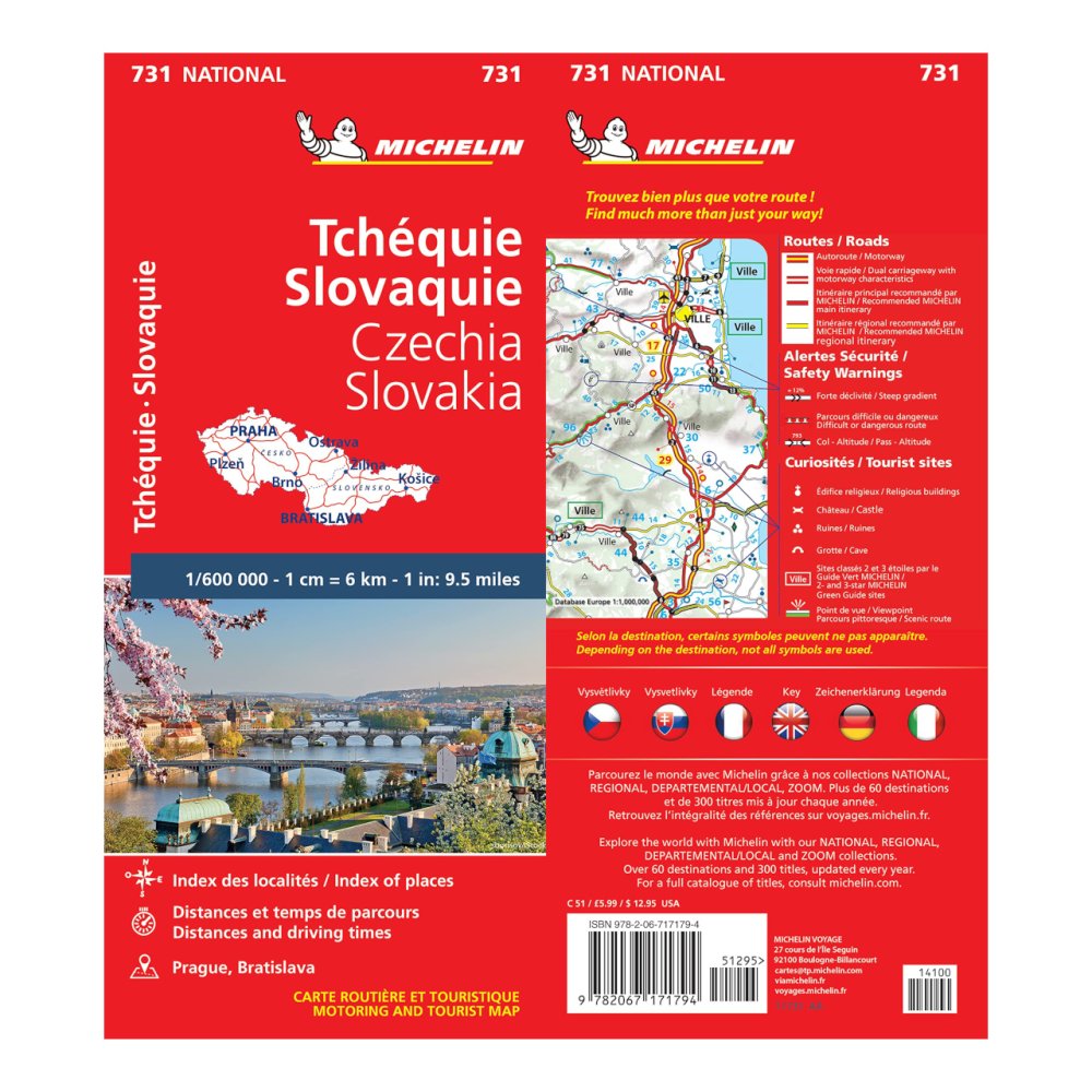 Chronicle Books Michelin Autótérkép Cseh és Szlovák Köztársaság