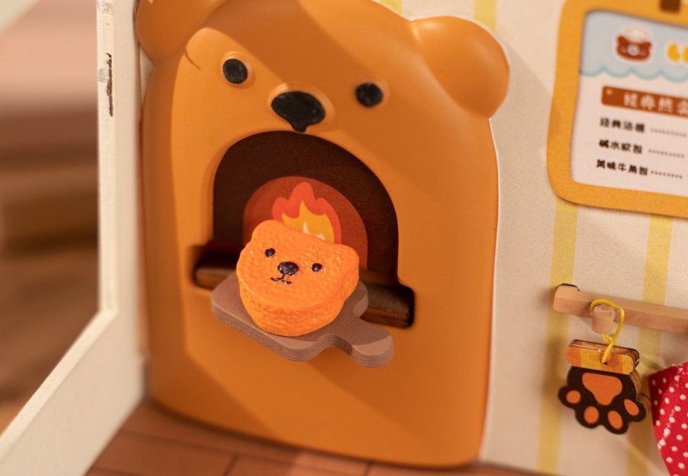 RoboTime 3D fa puzzle Miniatűr házikó Medve péksége - Image 4