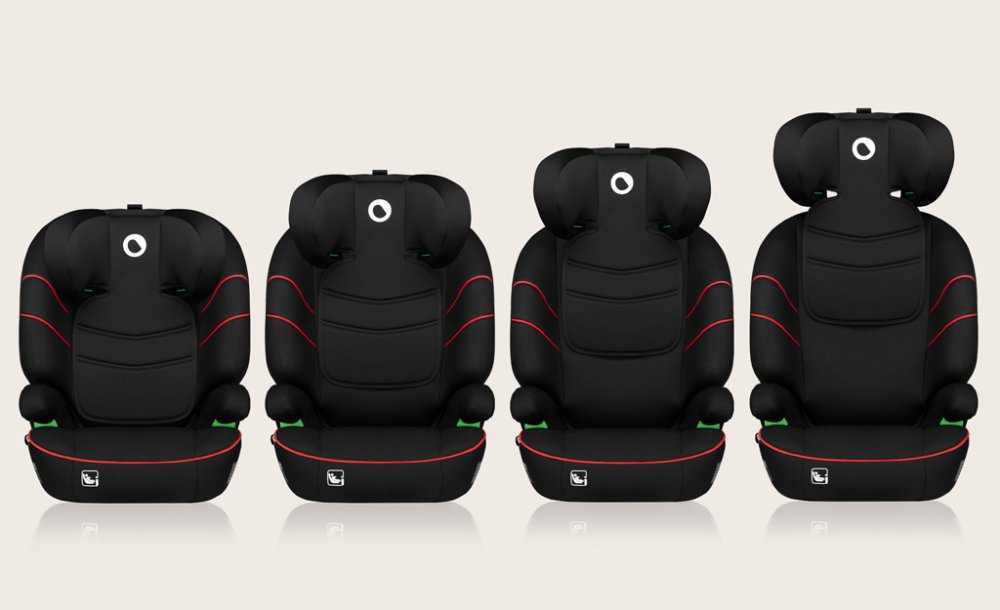 LIONELO Siège auto Lars i-Size (100-150 cm) Sporty Black Red – Image 3