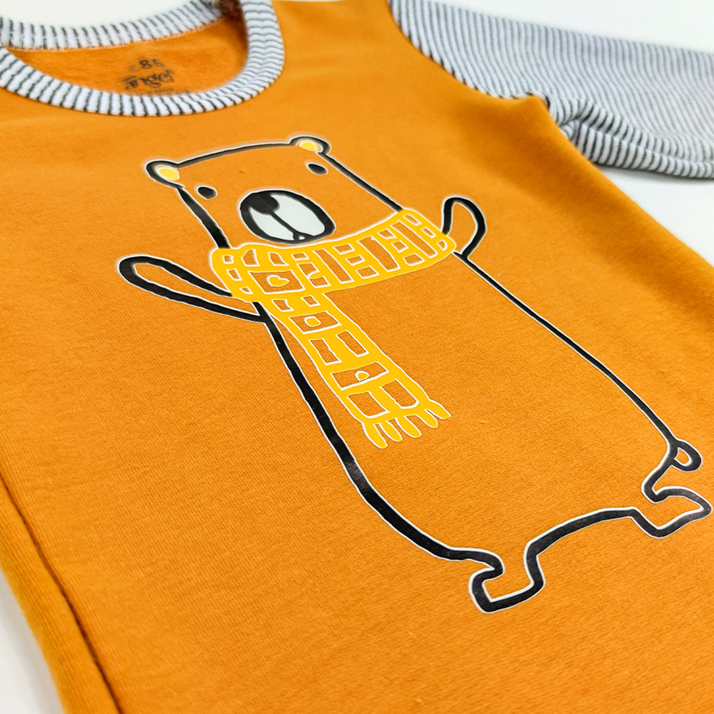 T-Shirt Schlupfbild DR Outlast® - Honig-Bär/Streifen 86 – Bild 2