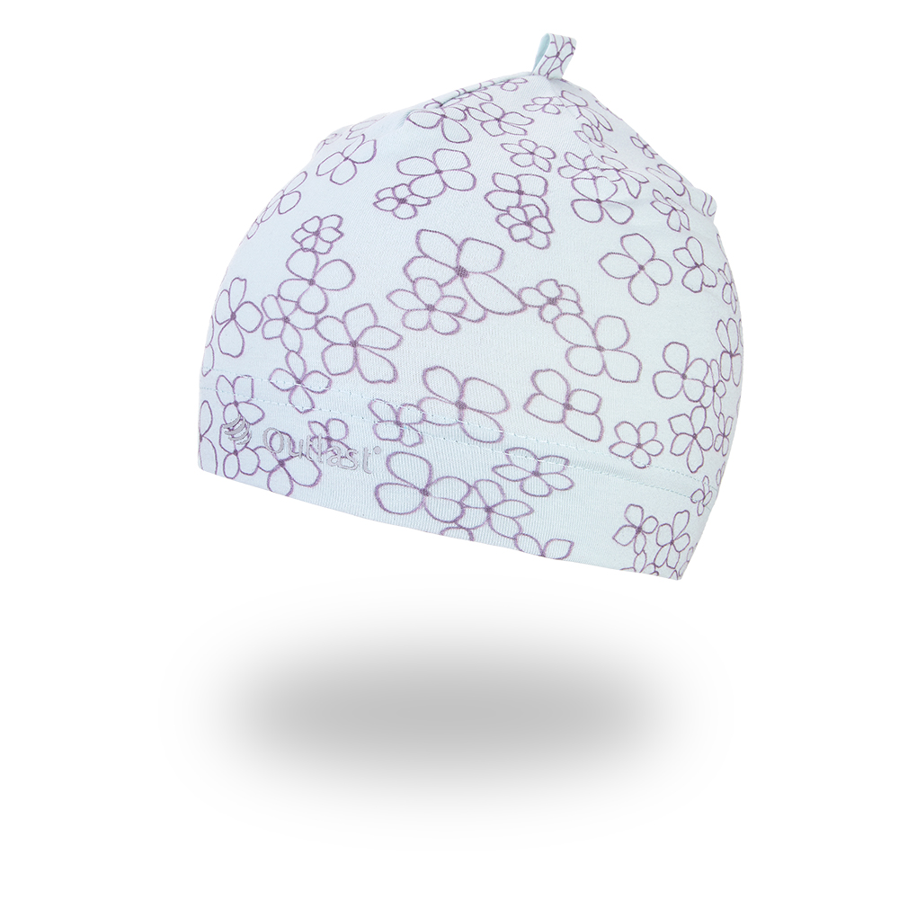 Bonnet fin IMPRESSION Outlast® - fleurs vert menthe clair 4 | 45-48 cm