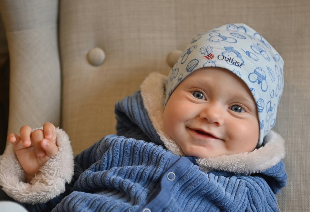 Bonnet coulissant extensible IMPRESSION Outlast ® - bleu glacier clair souris 3 | 42-44 cm – Image 3