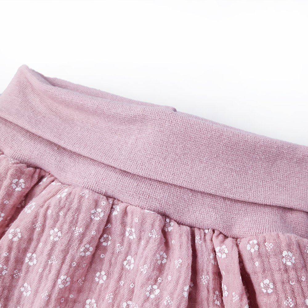 Shorts fins sarouel - fleurs rose antique 74 – Image 3