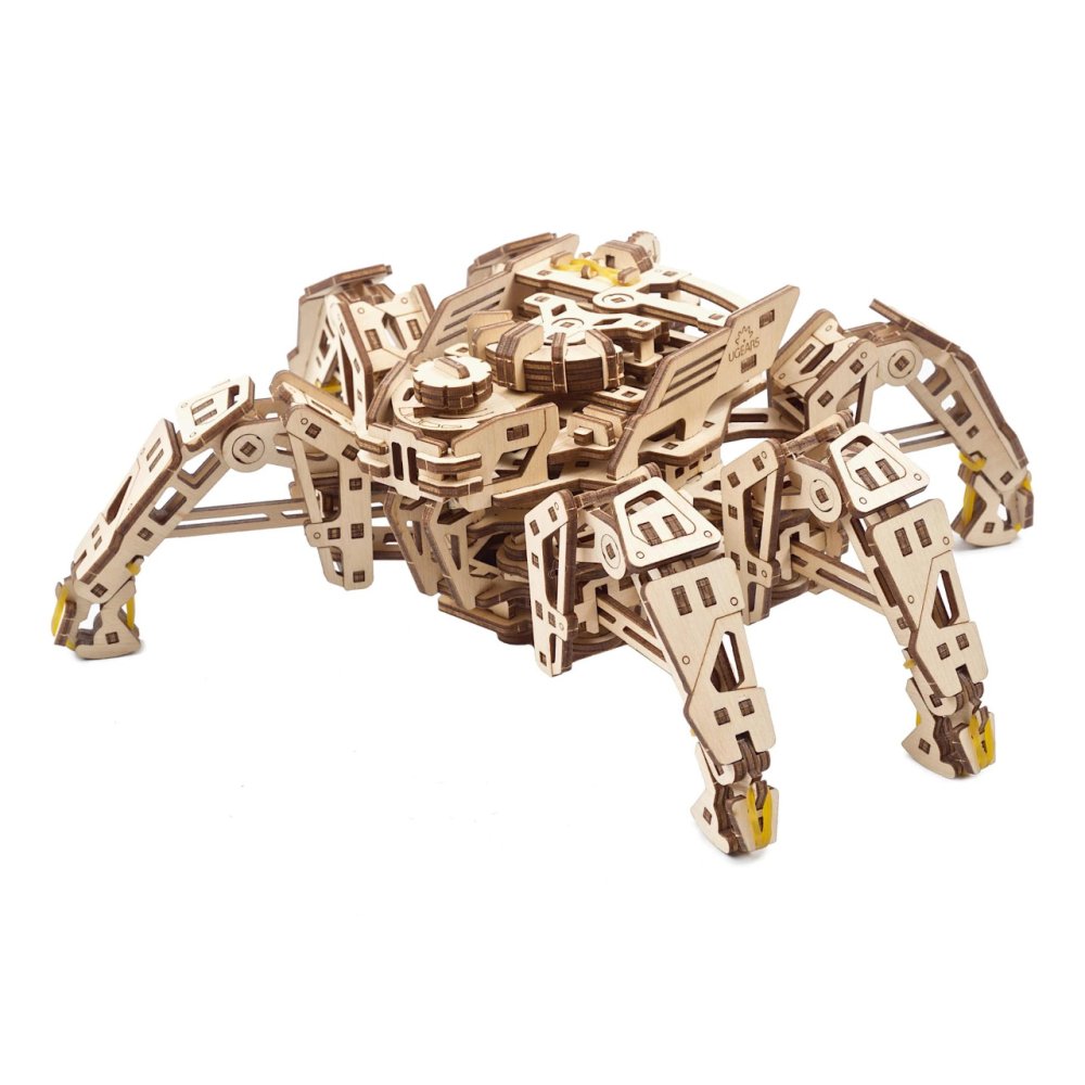 Ugears 3D dřevěné mechanické puzzle Šestinohý průzkumník (hexapod) (obrázek 5)