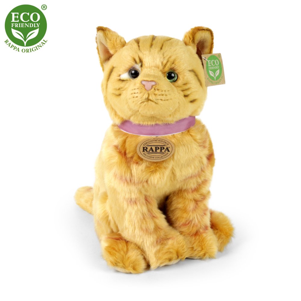 Rappa Plyšová kočka zrzavá 25 cm ECO-FRIENDLY
