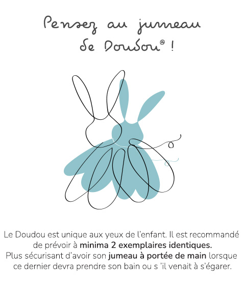 Doudou Dárková sada - Plyšový králíček s růžovou bambulkou 25 cm (obrázek 5)