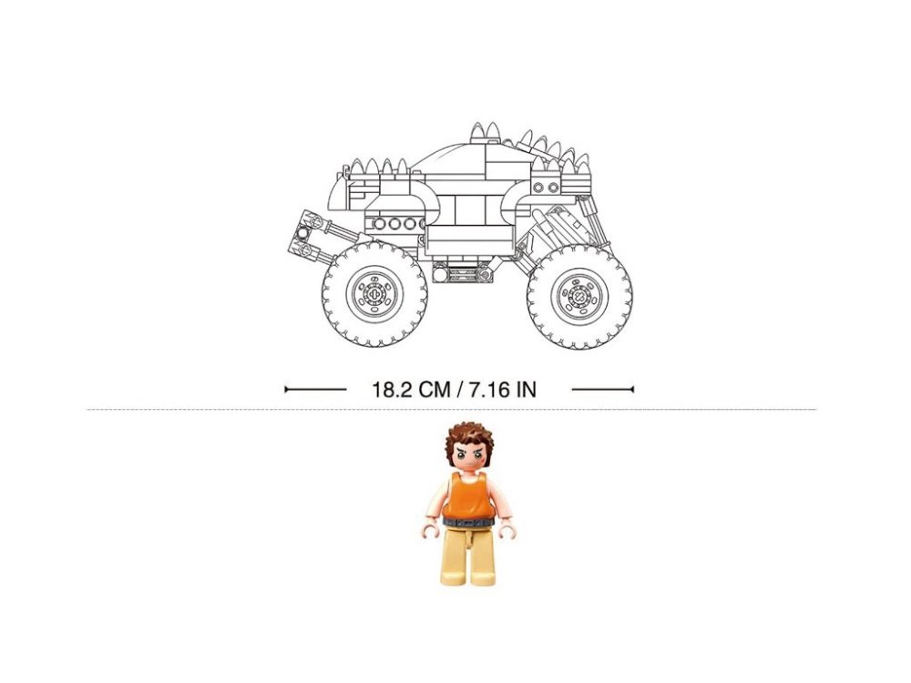 Sluban Power Bricks Natahovací Stříbrný ohnivák Off-road Monster (obrázek 5)