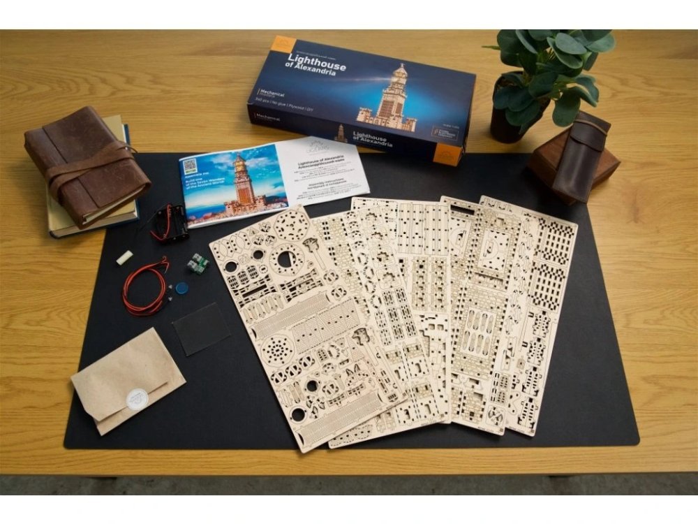 Ugears 3D dřevěné mechanické puzzle Alexandrijský maják (obrázek 6)