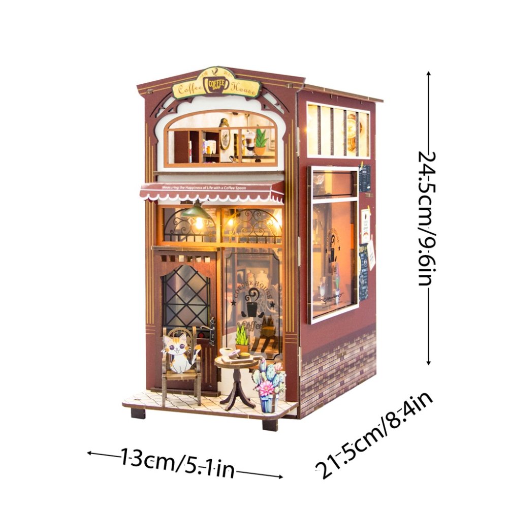 2Kids Toys 3D skládačka Zarážka na knihy Miniatura domečku Kavárna (obrázek 11)