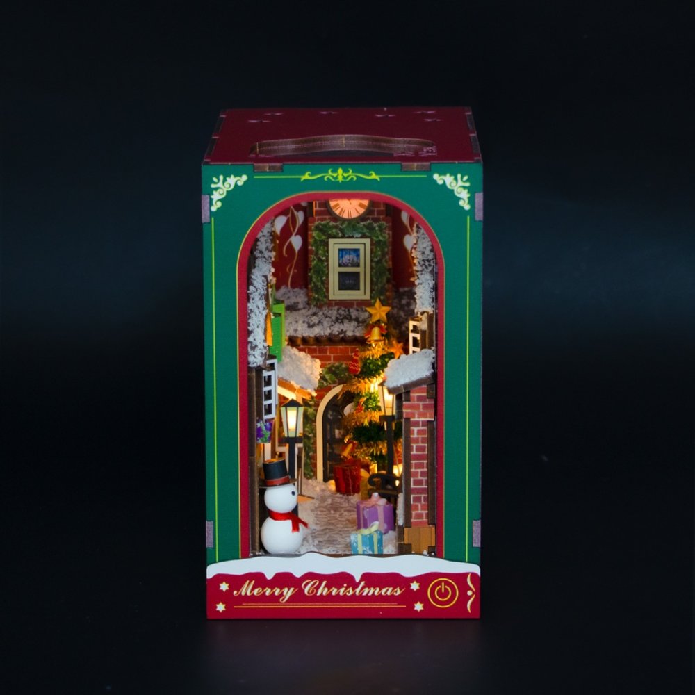 2Kids Toys 3D skládačka Zarážka na knihy Miniatura domečku Bílé Vánoce (obrázek 4)