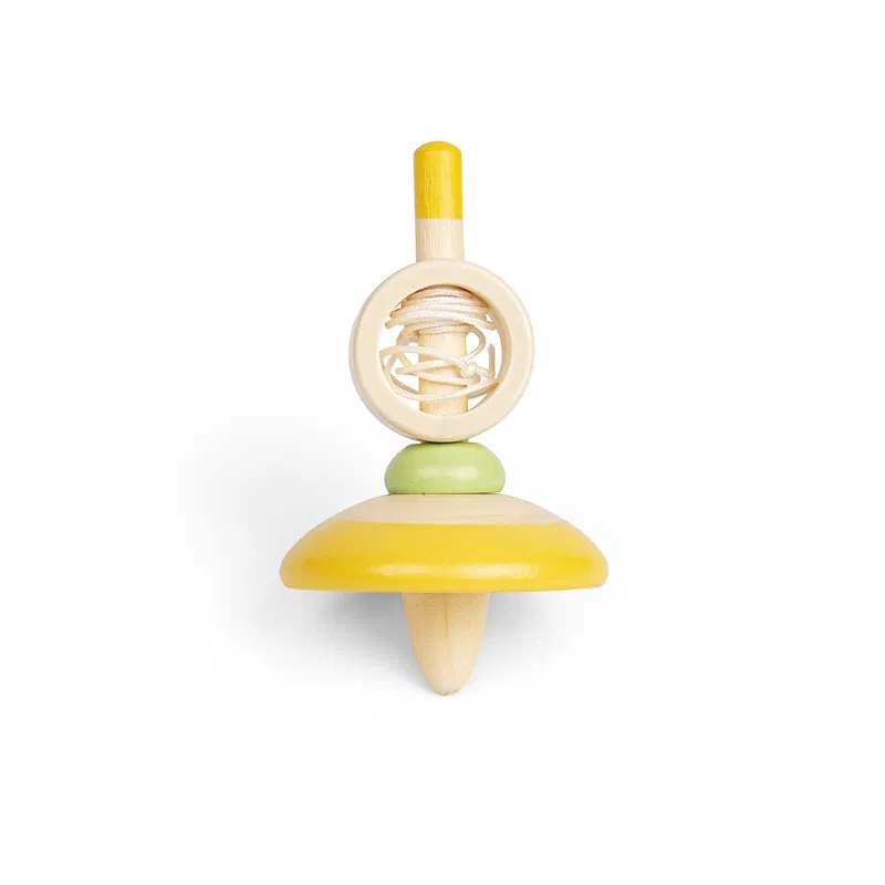 Bigjigs Toys Dřevěná káča s provázkem 1 ks (obrázek 7)