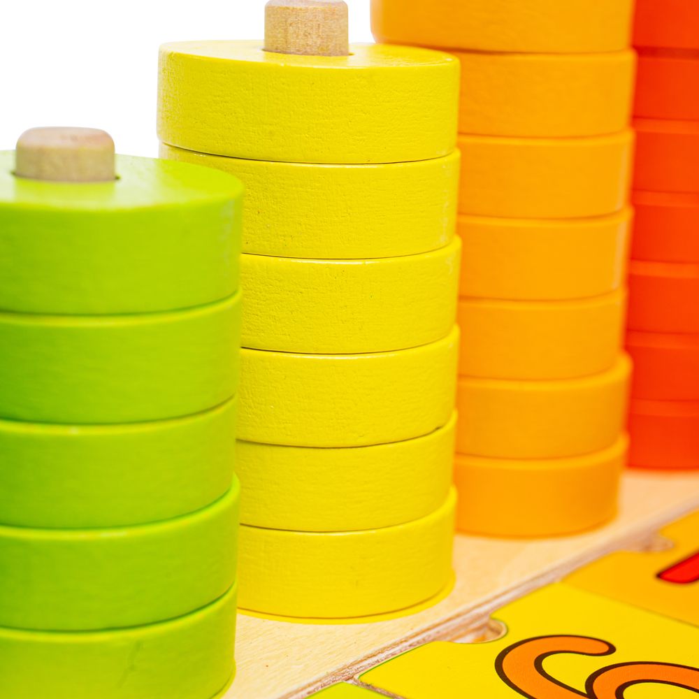 Bigjigs Toys Deska nasazování s čísly (obrázek 6)
