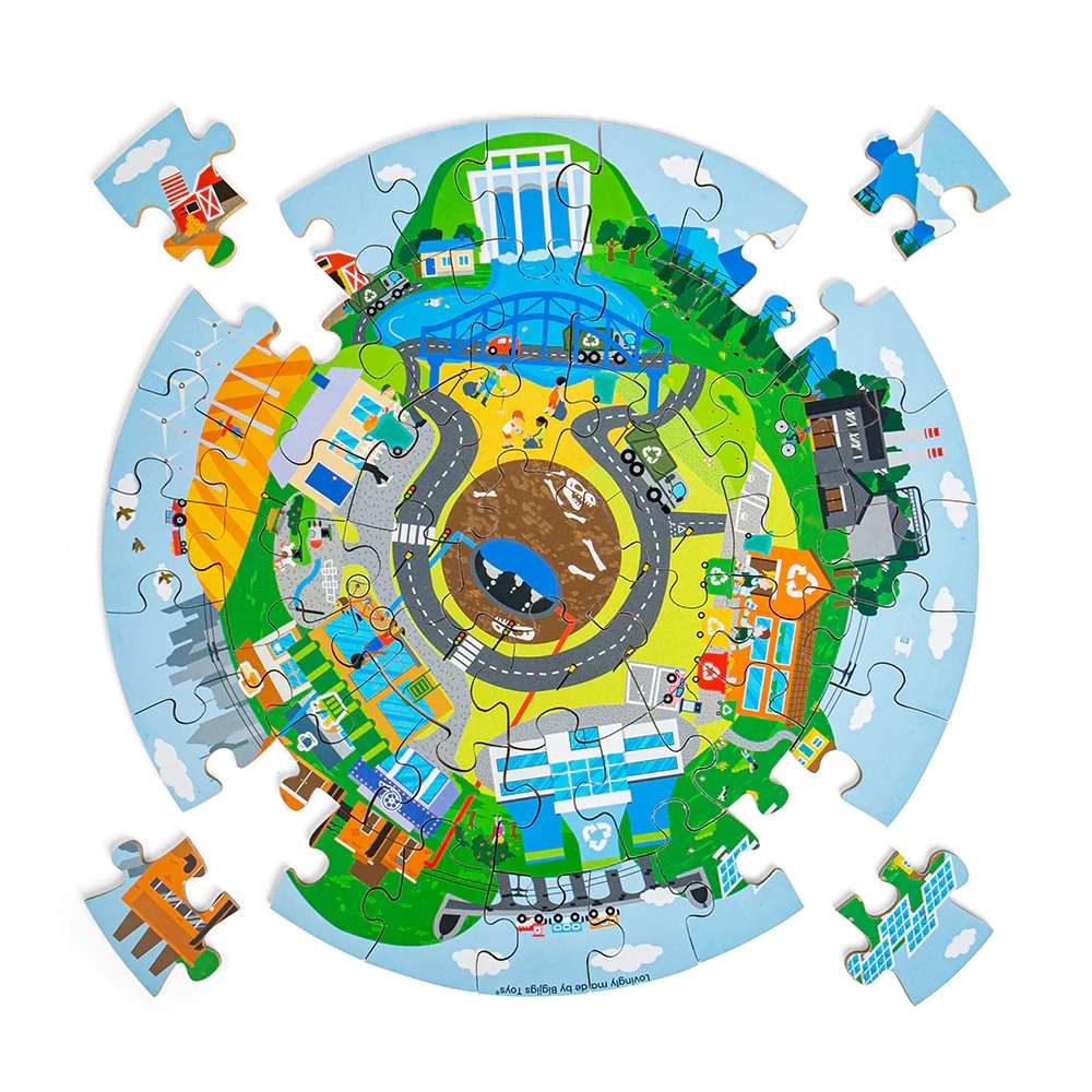Bigjigs Toys Kruhové puzzle Recyklace (obrázek 3)