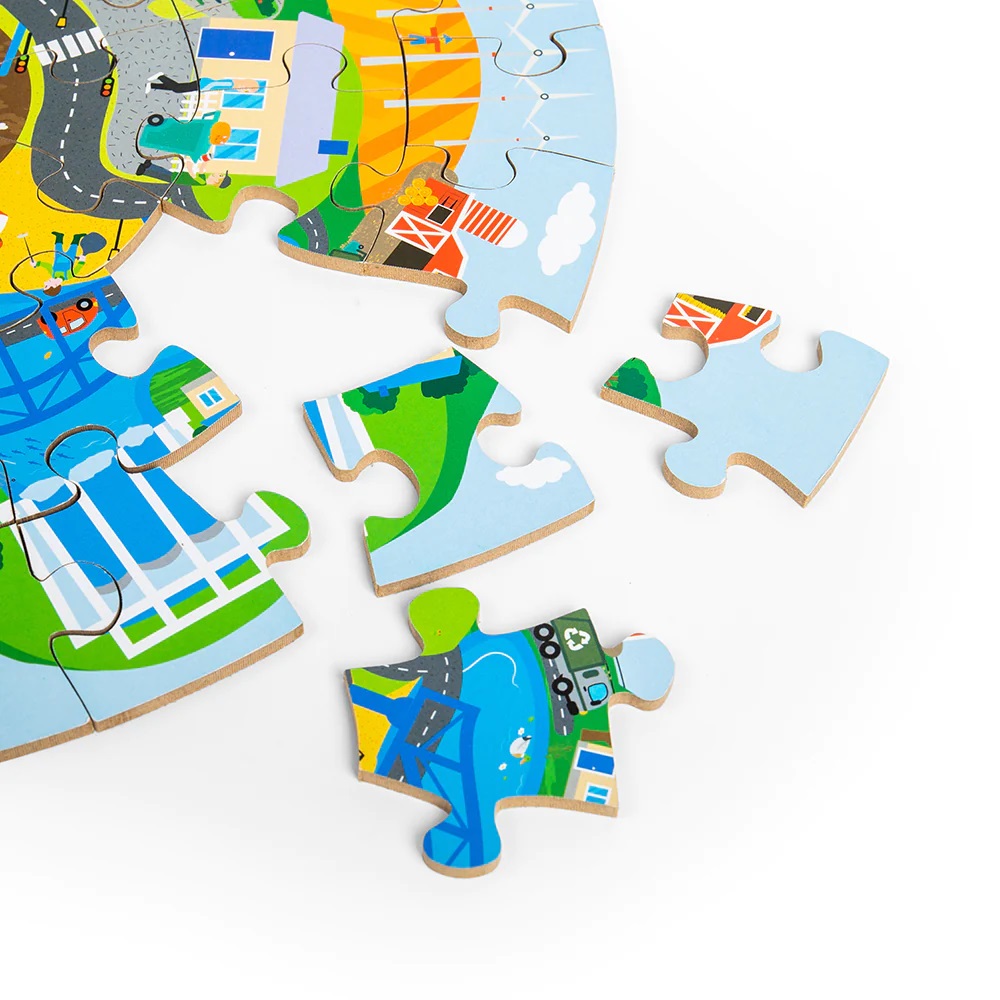 Bigjigs Toys Kruhové puzzle Recyklace (obrázek 5)